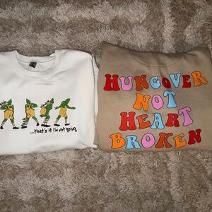 2 Pullovers: 1 Etsy Christmas & 1 Hangover Hoodie